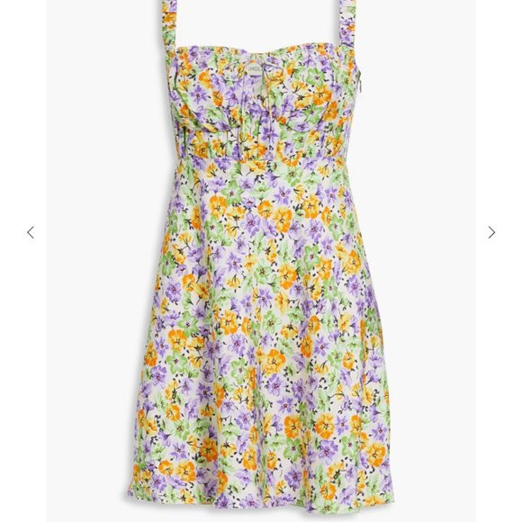 NICHOLAS Floral-print satin-twill mini dress | Poshmark