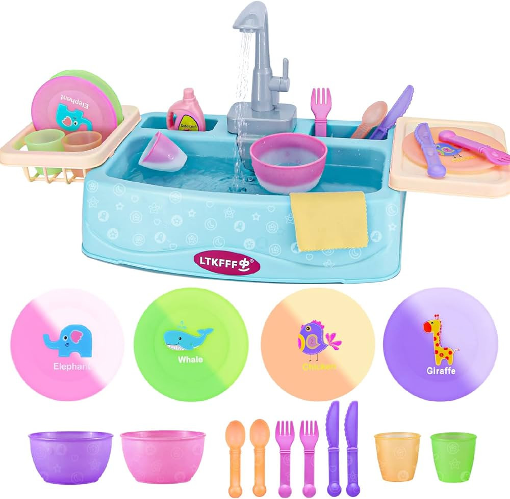 Color Changing Play Sink with Running Water for Toddlers 1-3, Pretend Kitchen Toddler Toy age 2-4... | Amazon (US)