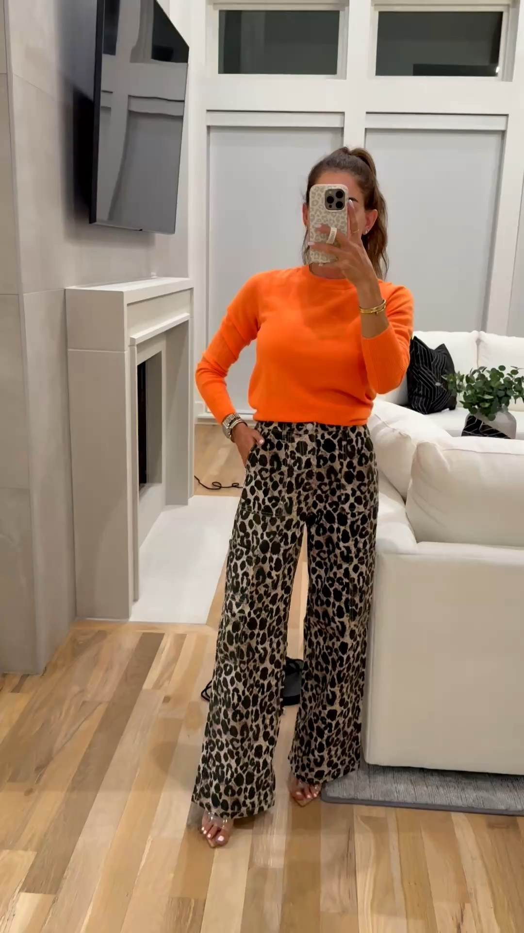 Trending leopard pants size xxs. Sweater xxs cashmere fall outfit