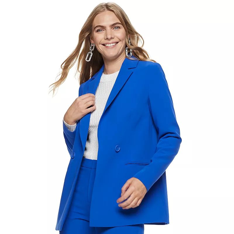 Women's Nine West Double Breasted Blazer, Size: 2, Med Blue | Kohl's