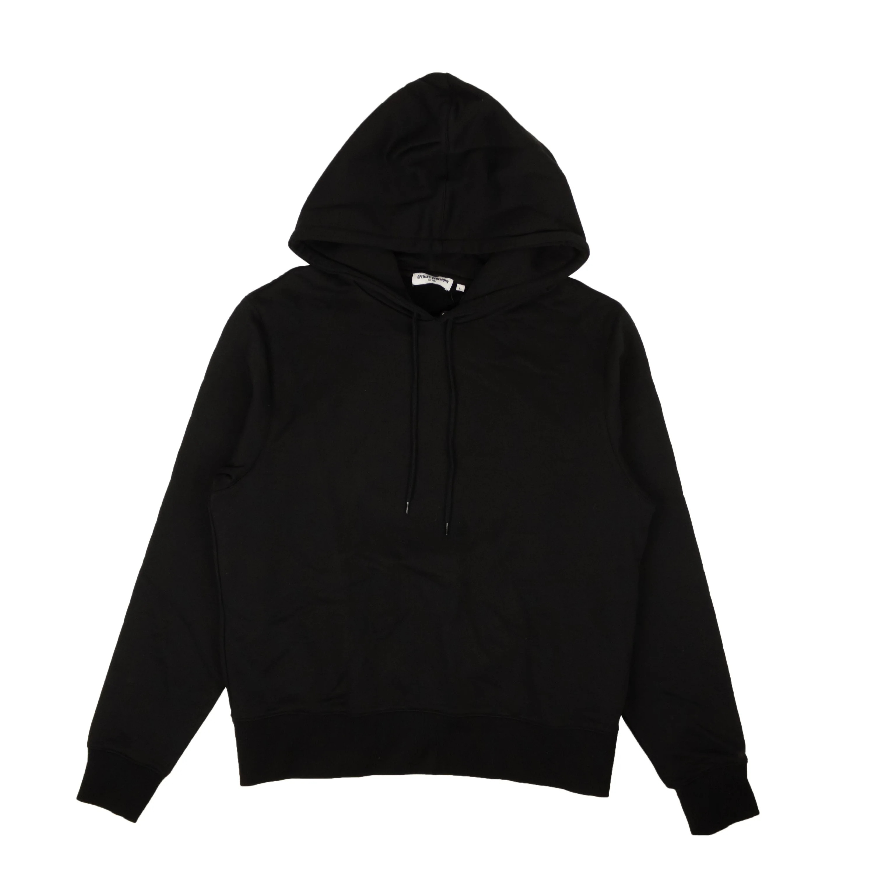 Black Cotton Blank Hoodie | Shop Simon