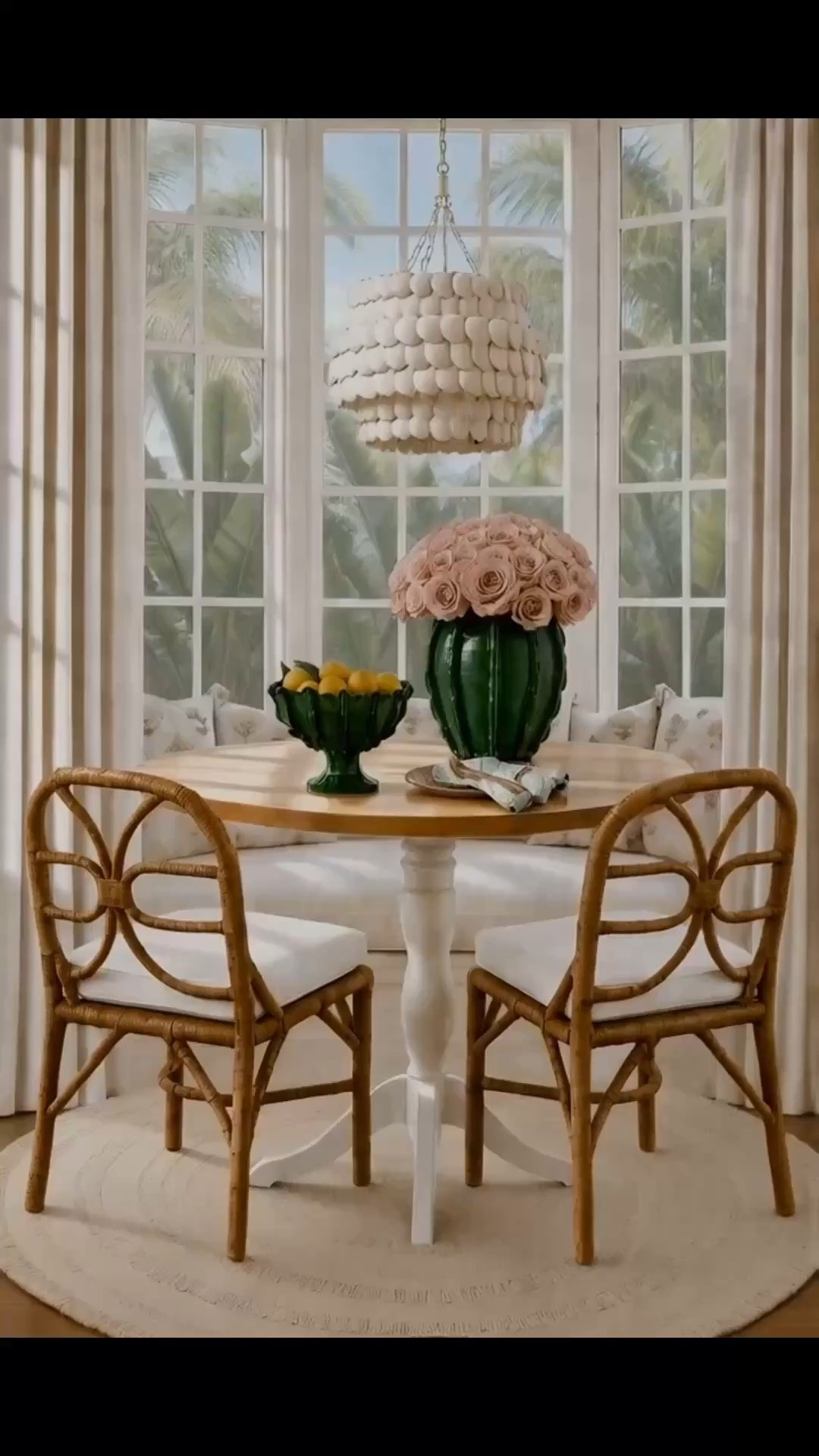 Imagine coming home to this—pulling up a chair, pouring a drink, and enjoying a relaxed dinner around the kitchen table.

This round kitchen table is the perfect size for a breakfast nook or dinette. It feels casual, welcoming, and easy to live with—ideal for everyday meals, morning coffee, or an impromptu dinner. Woven dining chairs, embroidered pillows, tailored drapes, a textured round rug, and a sculptural chandelier give the entire space an elegant, collected personality.

Serena & Lily is offering up to 40% off for Labor Day. Shop the dining table, dining chairs, pillows, drapes, rug, chandelier, tableware, dinnerware, vase, and flower-arrangement essentials.

#LaborDaySale #SerenaAndLily #KitchenTable #DiningTable #DiningChair #BreakfastNook #Dinette #Pillows #Drapes #Curtains #Rug #Chandelier #Tableware #Dinnerware #FlowerArrangement #Vase #DiningNook #DinnerAtHome

#LTKHome #LTKSaleAlert #LTKdayinmylife #LTKHome #LTKSaleAlert #LTKdayinmylife #LTKHome #LTKSaleAlert