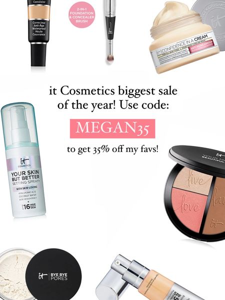 Tap pics below to Shop, my favorite, it cosmetics items! Don’t forget to use my unique code Megan35 for 35% off the entire website!

#LTKbeauty #LTKCyberWeek #LTKsalealert