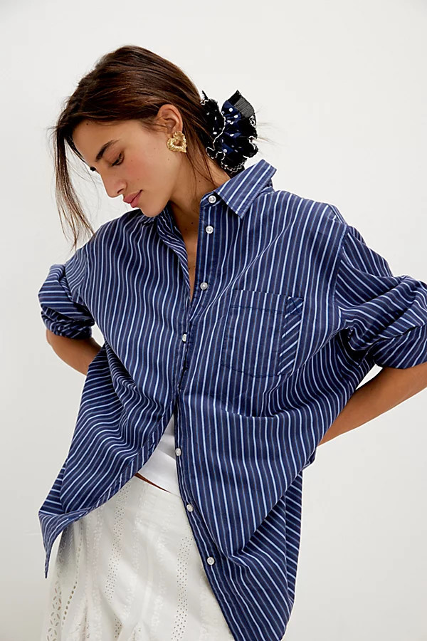 Sabine Striped Articulated Shirt | Free People (Global - UK&FR Excluded)