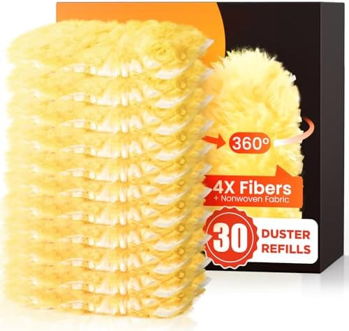 30 Count Heavy Duty Duster Refills for Swiffer, Multisurface 360° Larger Size Dusters with 4X Mi... | Amazon (US)