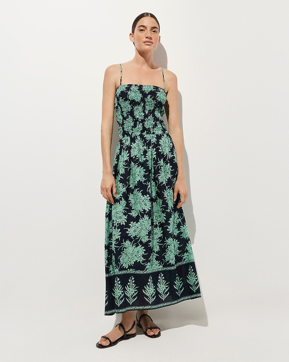 Wave maxi dress in pineapple-print cotton voile | J. Crew US