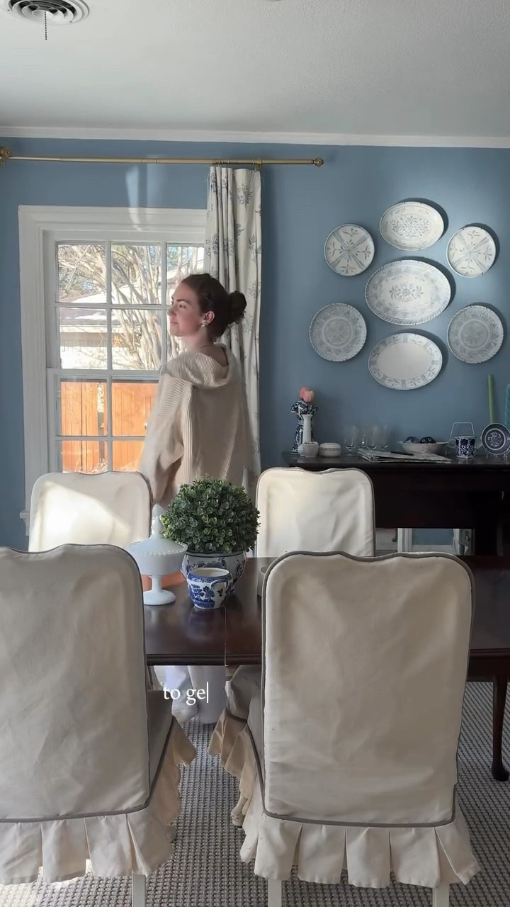 budget luxury — peaceful blue @behrpaint & maybe the best decision ever ever 🩵 

@homedepot @potterybarn #cottage #cozyhome #homedecor #home #homemaking