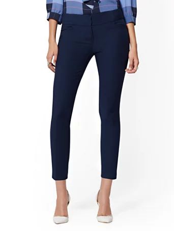 Topstitched Ankle Pant- All-Season Stretch - 7th Avenue | New York & Company