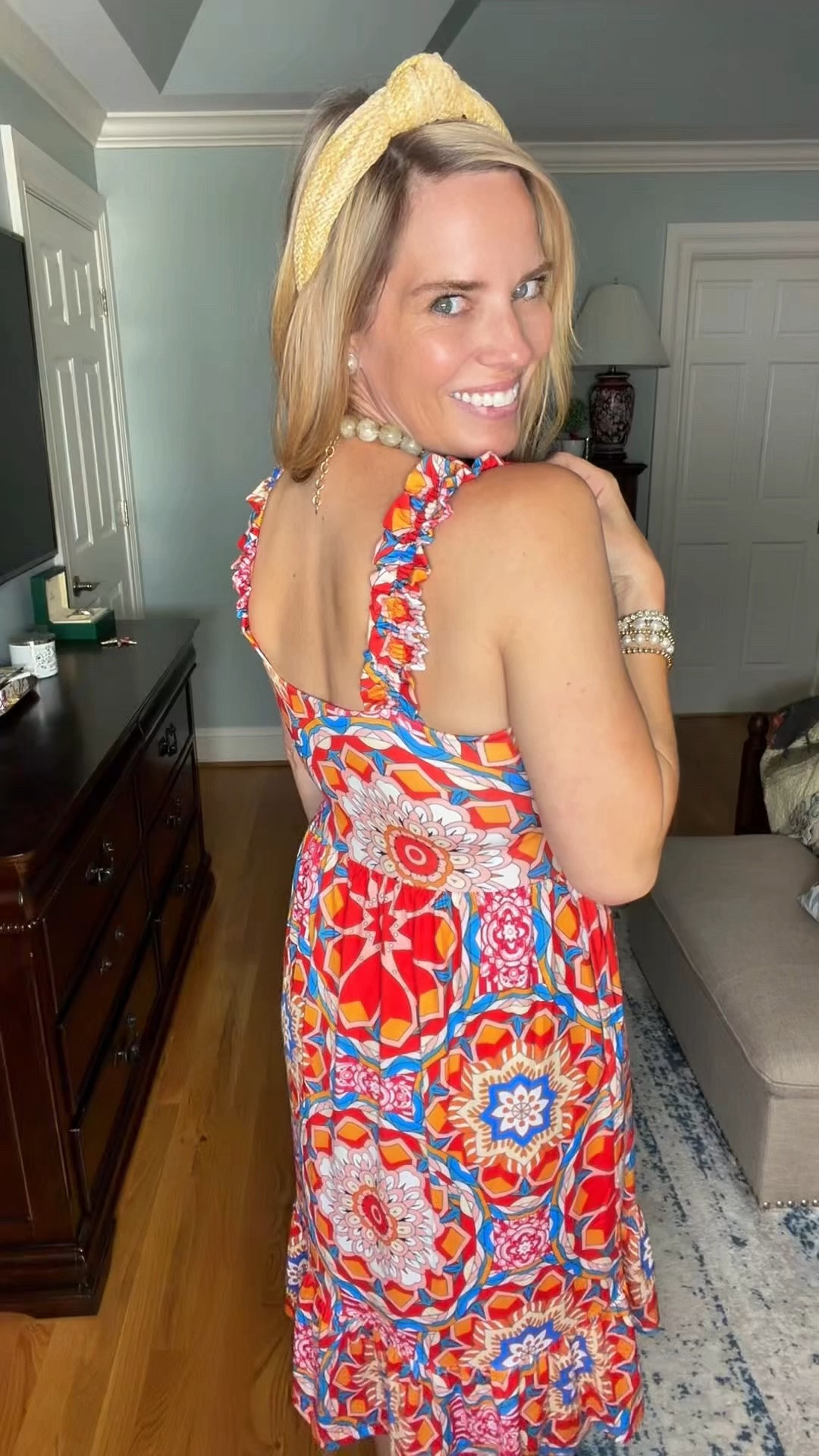 Amazon Dress with Built-In Bra 🌺

This colorful Amazon sundress is one of those effortless pieces you’ll reach for all season long! ☀️ The vibrant print makes a statement, while the flattering flowy silhouette and ruffle straps keep it feminine and comfortable. My favorite feature? It has a built-in bra, so you can skip an extra layer and stay cool on hot summer days! 🙌

I paired it with woven platform sandals, a raffia headband, pearl accessories, and layered bracelets for an easy resort-inspired look that’s perfect for vacations, brunch, beach dinners, or weekend outings. Everything is linked to recreate the look! 💛✨

Amazon fashion • built-in bra dress • summer sundress • vacation outfit • colorful dress • resort wear • beach vacation style • affordable fashion • woven platform sandals • raffia headband • pearl jewelry • over 40 style • effortless summer outfit • boutique-inspired look • Amazon finds

#LTKOver40 #LTKootd #LTKSeasonal