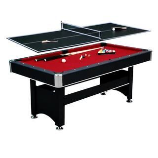 6 ft. Spartan Pool Table with Table Tennis Conversion Top in Black Finish | The Home Depot
