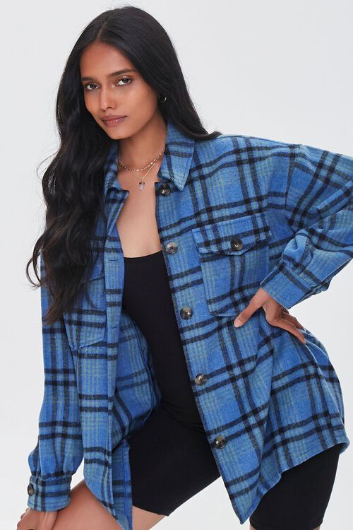 Plaid Buttoned Shacket | Forever 21 (US)