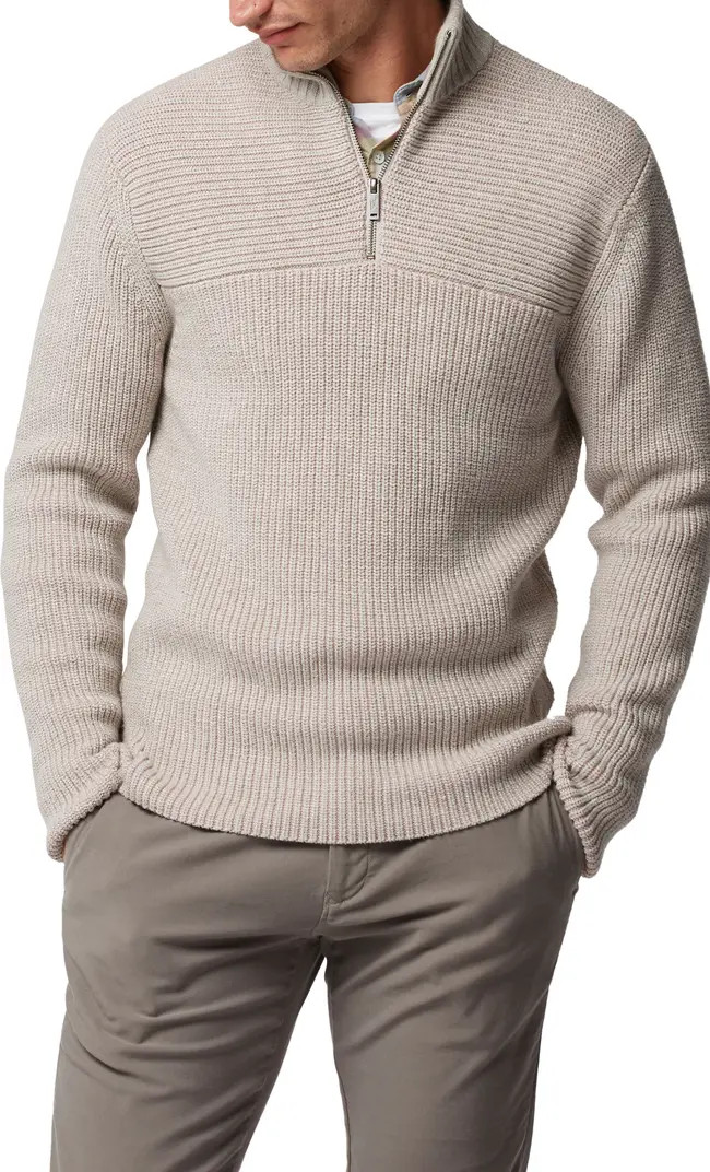 Yarrow Street Quarter Zip Cotton Blend Sweater | Nordstrom