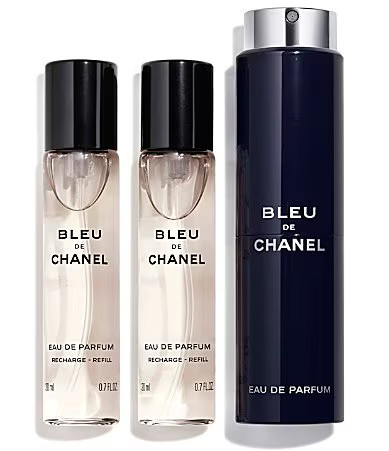 CHANEL BLEU DE CHANEL EAU DE PARFUM POUR HOMME REFILLABLE TRAVEL SPRAY REFILLS - Eau De Parfum Twist And Spray 3 X 0.7 Oz. | Dillard's