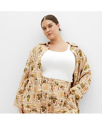 Plus Size Bella Print Shirt | Macy's