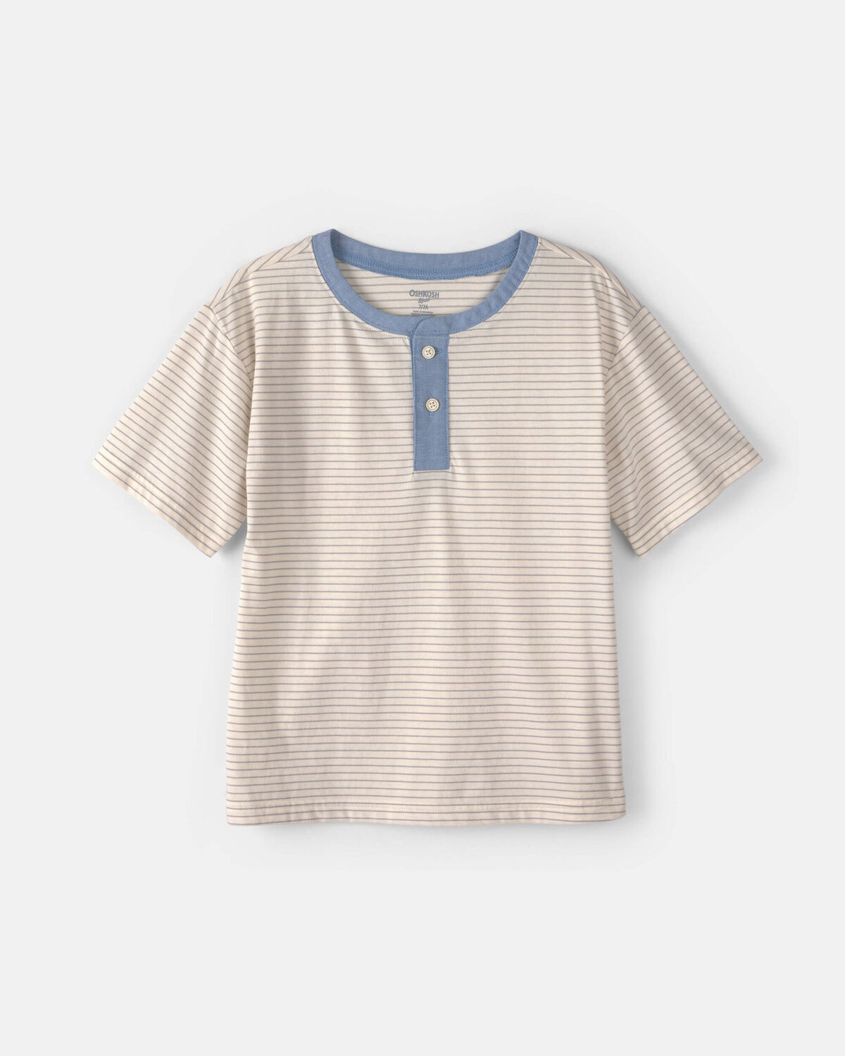 Boys Stripe Henley Tee - Cream | Carter's Inc