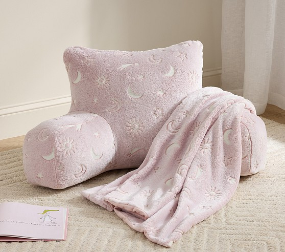Glow-in-the-Dark Faux Fur Throw & Backrest Pillow Cover | Pottery Barn Kids