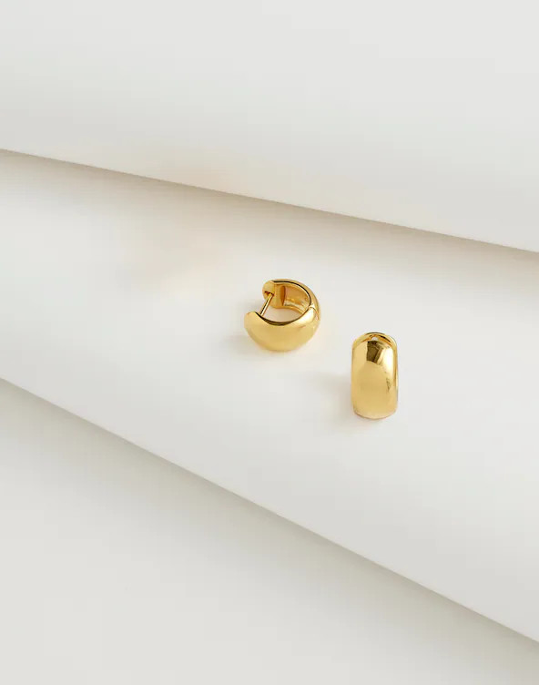 Demi-Fine Chunky Huggie Hoop Earrings | Madewell