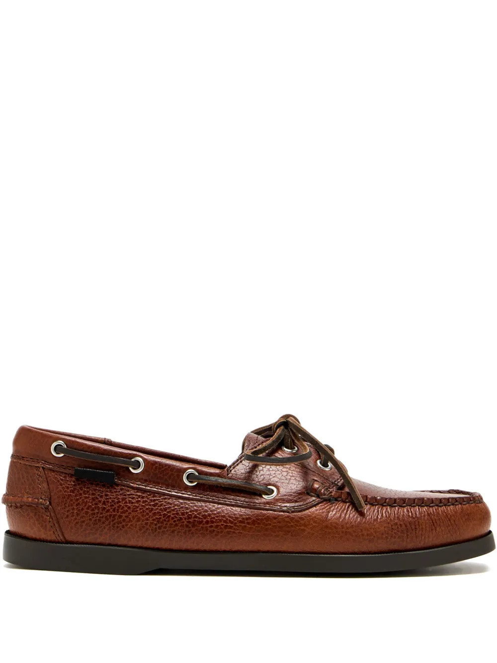 G.H. Bass & Co. textured leather lace-up boat shoes - Brown | Farfetch Global