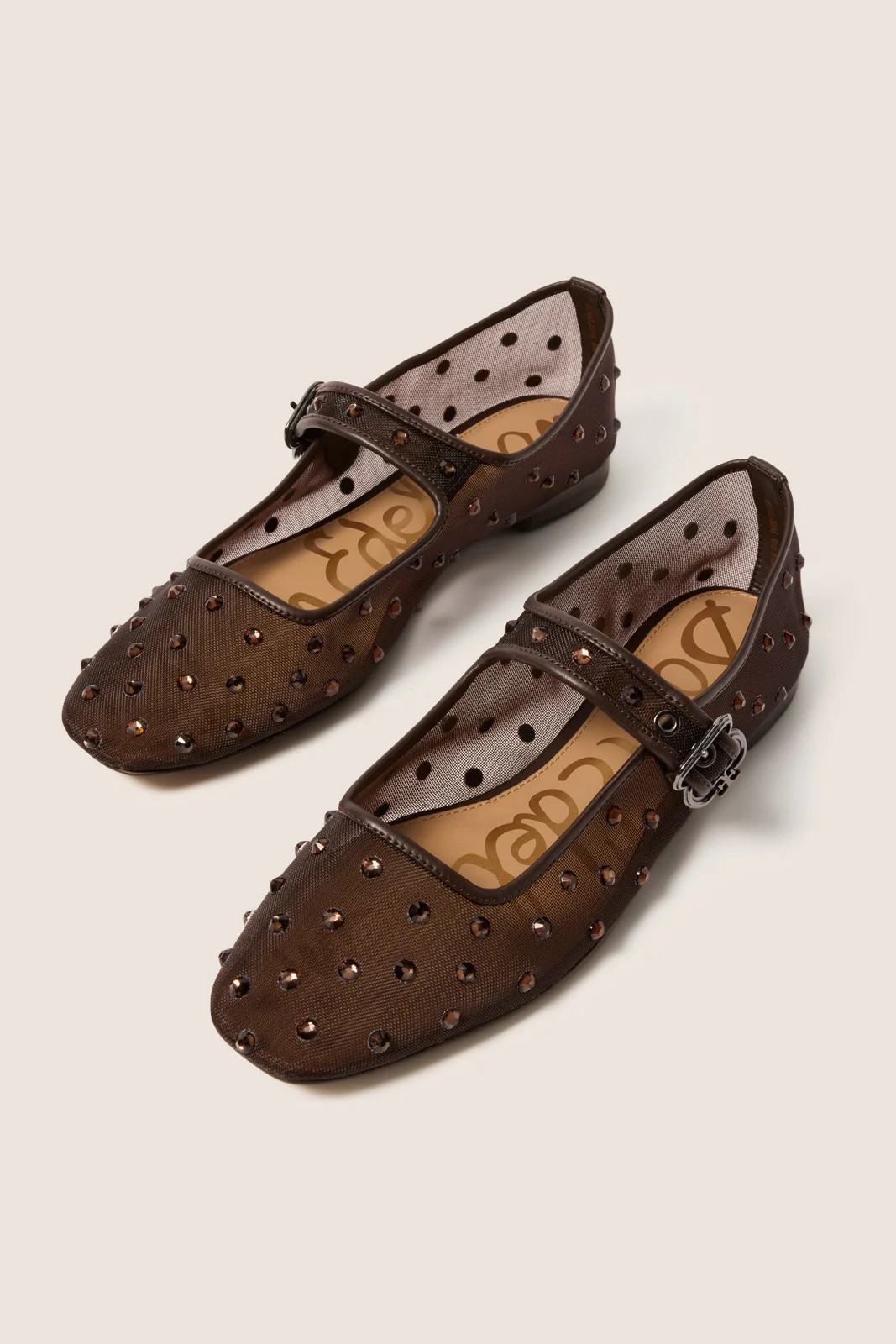 SAM EDELMAN Women's Michaela Shine Flat, Size 9, Brown | Evereve