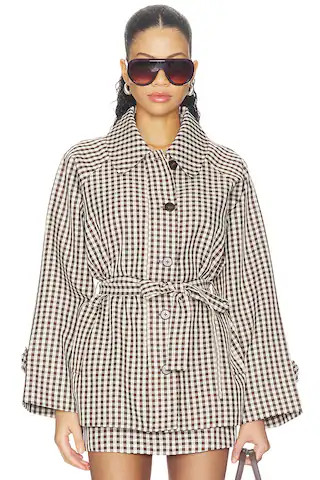 Clarke Trench in Brown Beige | Revolve Clothing (Global)