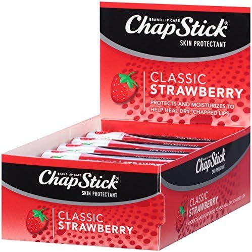 ChapStick Classic (1 Box of 12 Sticks, 12 Total Sticks, Strawberry Flavor) Skin Protectant Flavored  | Amazon (US)
