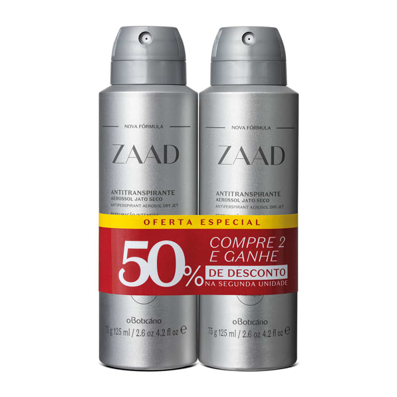 Kit Desodorante Antitranspirante Zaad (2 unidades) | oBoticario (BR)