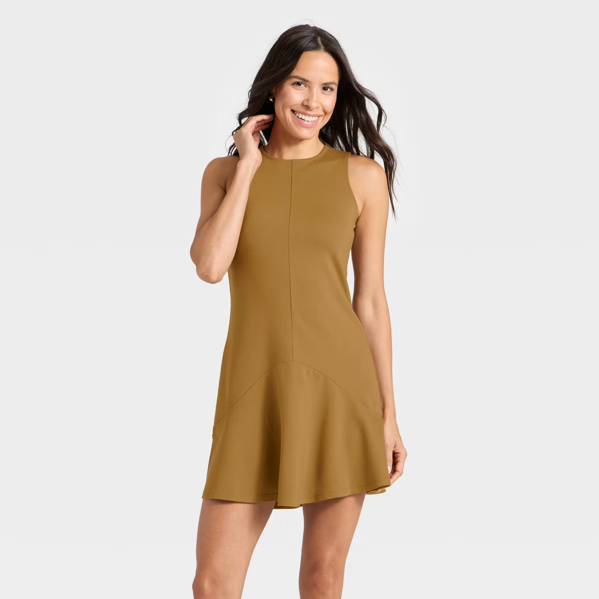 Women's Seam Detail Ponte Knit Flounce Mini Dress - A New Day™ | Target