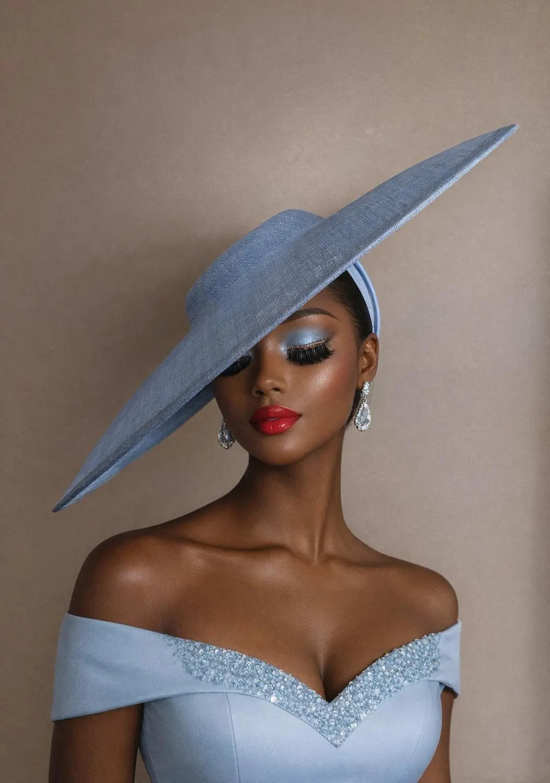 Blue Sinamay Hatinator: Extra Large Kentucky Derby Fascinator - Etsy | Etsy (US)