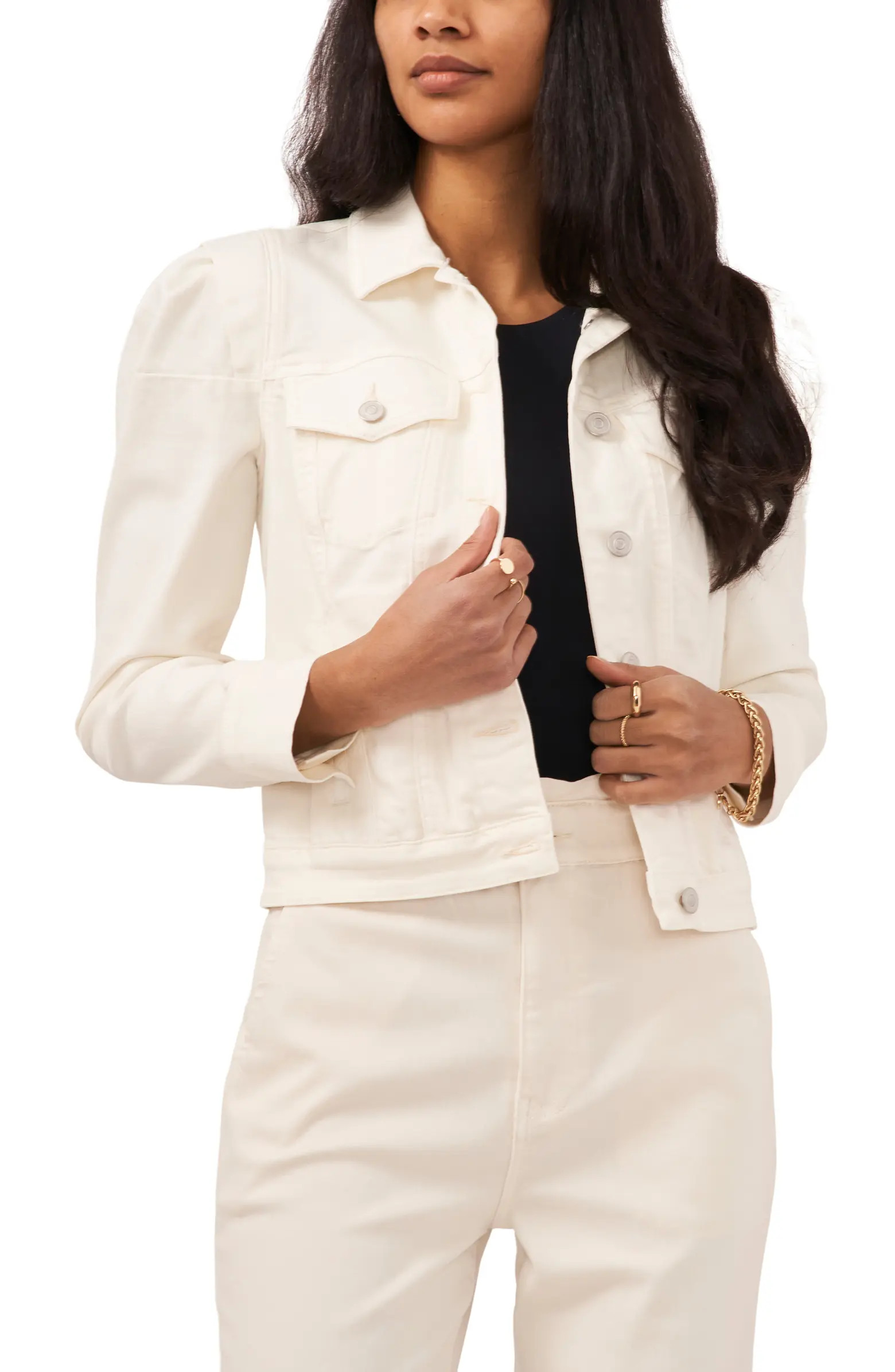 1.STATE Puff Sleeve Twill Jacket | Nordstrom | Nordstrom
