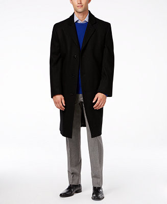 Men Signature Wool-Blend Overcoat | Macy's