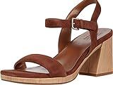 Naturalizer Women's Rose Heeled Sandals, Brown Suede, 6.5 Wide | Amazon (US)