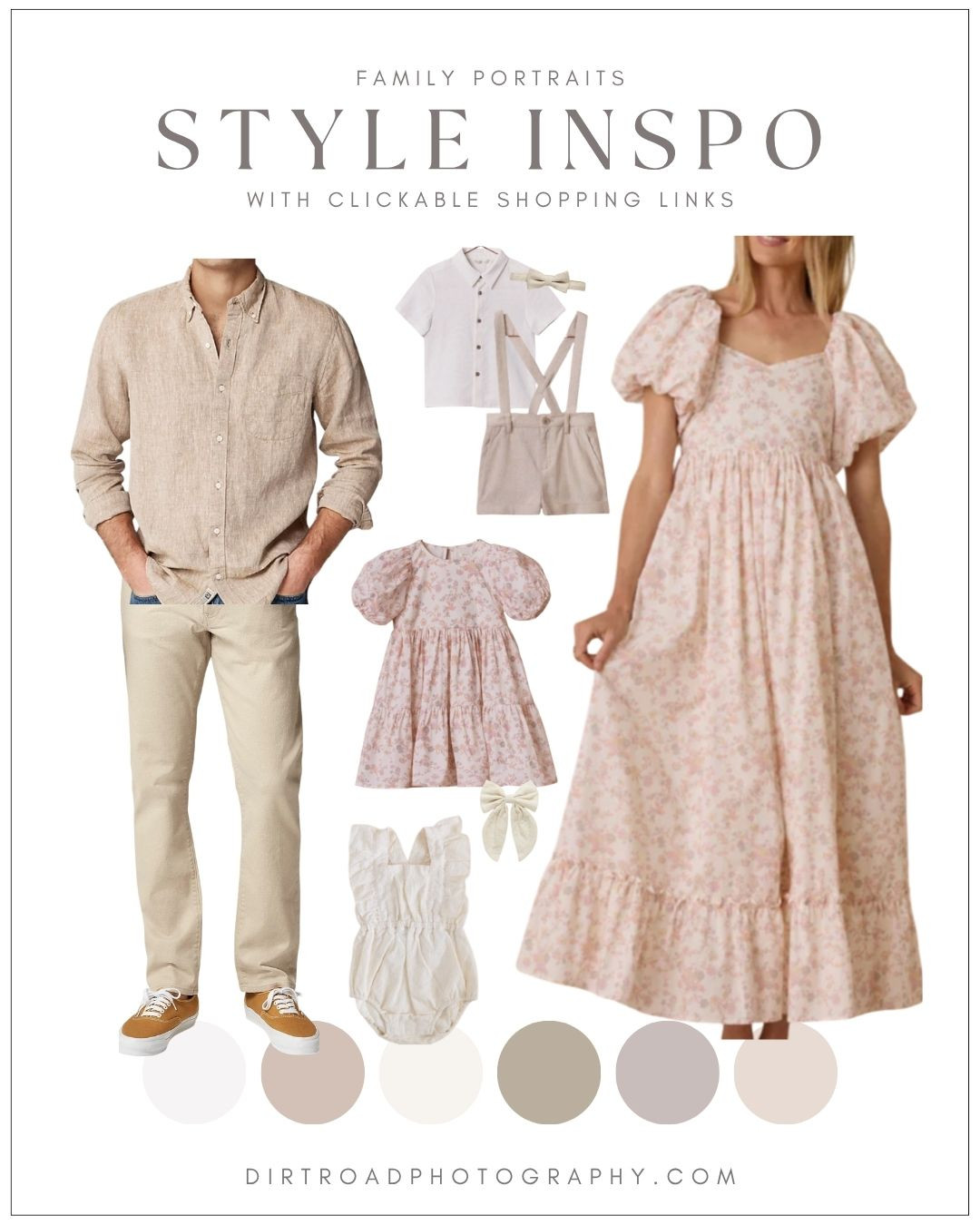 Soft spring neutrals perfect for golden hour outfits for family pictures!

This blush and tan combo is effortless and flattering on everyone.

#springfamilyoutfits #whattowearforphotos #neutralstyle

#LTKHome #LTKFamily #LTKStyleTip
