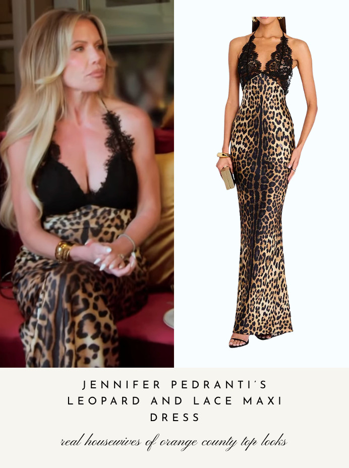 Jennifer Pedranti's Leopard and Lace Maxi Dress 

 