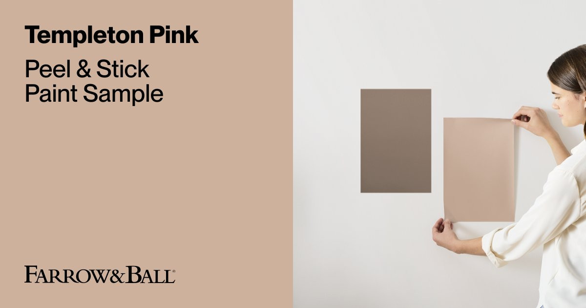 Templeton Pink Paint Sample by Farrow & Ball (303) | Peel & Stick Paint Sample | Samplize