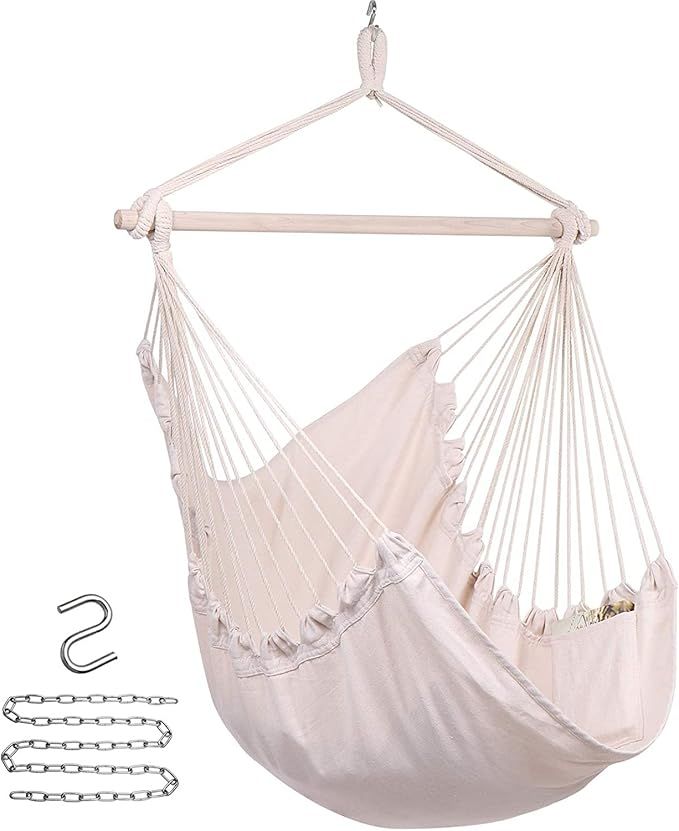Project One Hanging Rope Hammock Chair, Hanging Rope Swing Seat with Carrying Bag, and Hardware K... | Amazon (US)