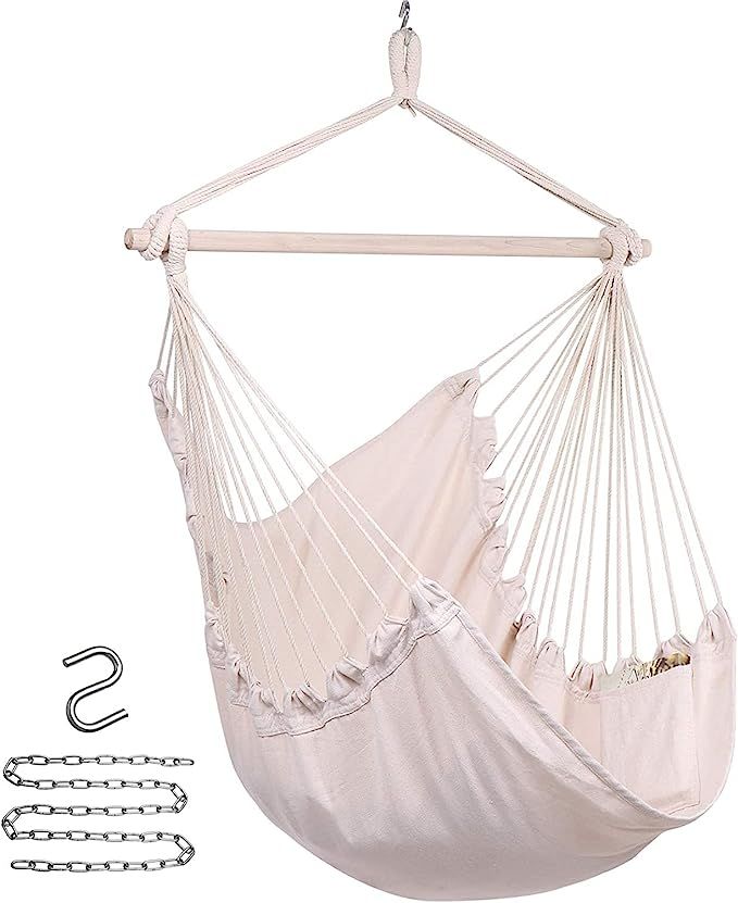 Project One Hanging Rope Hammock Chair, Hanging Rope Swing Seat with Carrying Bag, and Hardware K... | Amazon (US)
