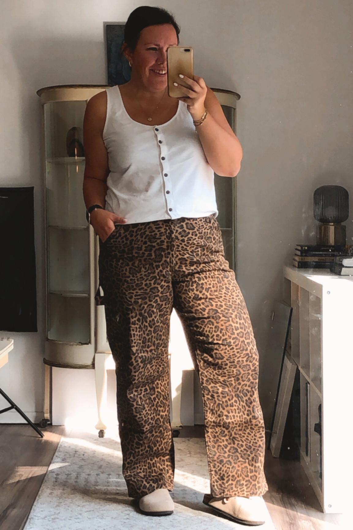 Obsessed with these leopard pants for fall 🤎 Super comfortable, true to size or side down if in between. 

#LTKmidsize #LTKautumn #LTKcanada