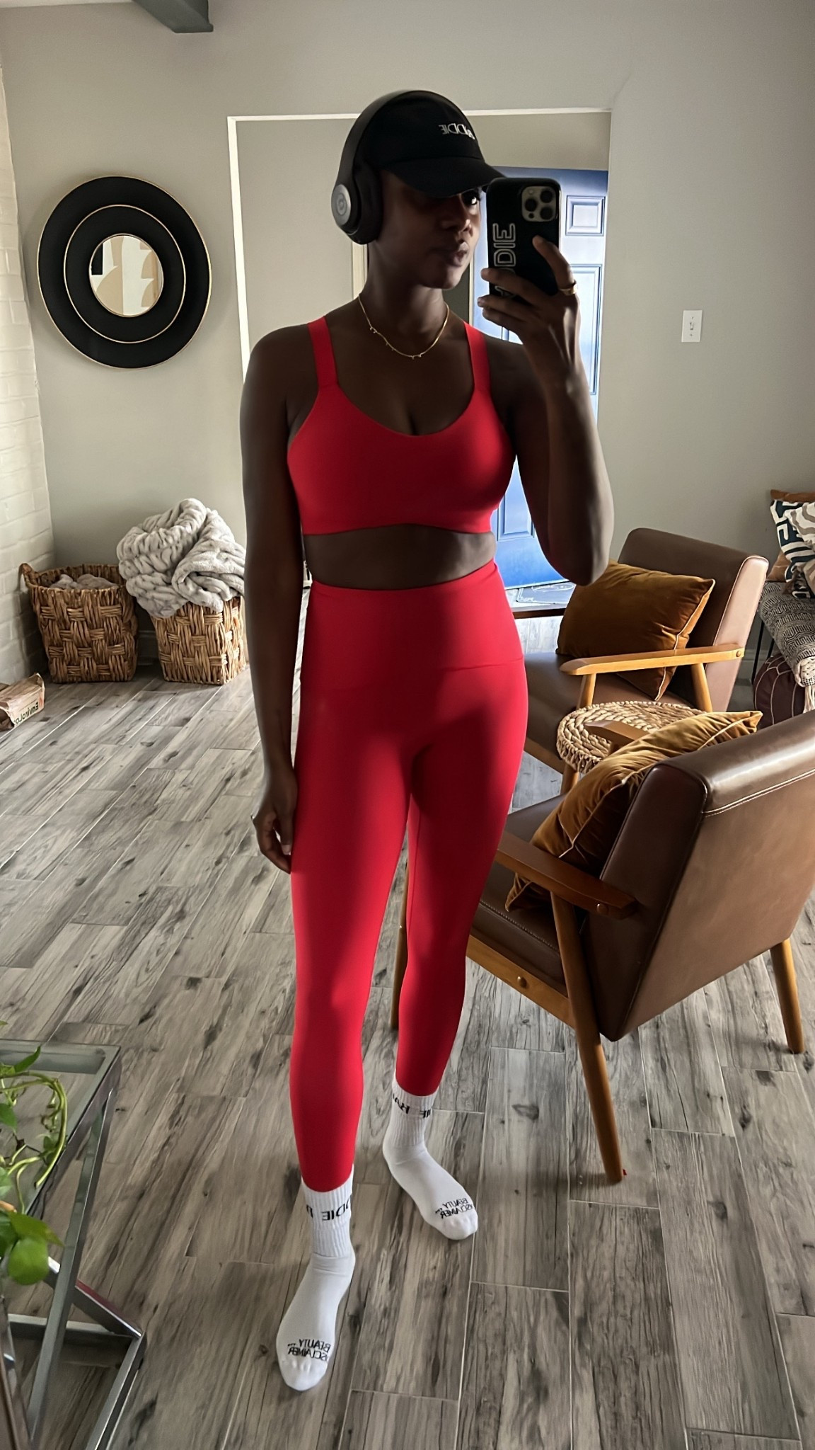 Vibrant red workout set from spanx! This bra makes the girls feel so secure along with the high waisted leggings. My white asics are insanely comfortable for walking long distances  


#LTKTravel #LTKfitnessgoals #LTKFindsUnder50