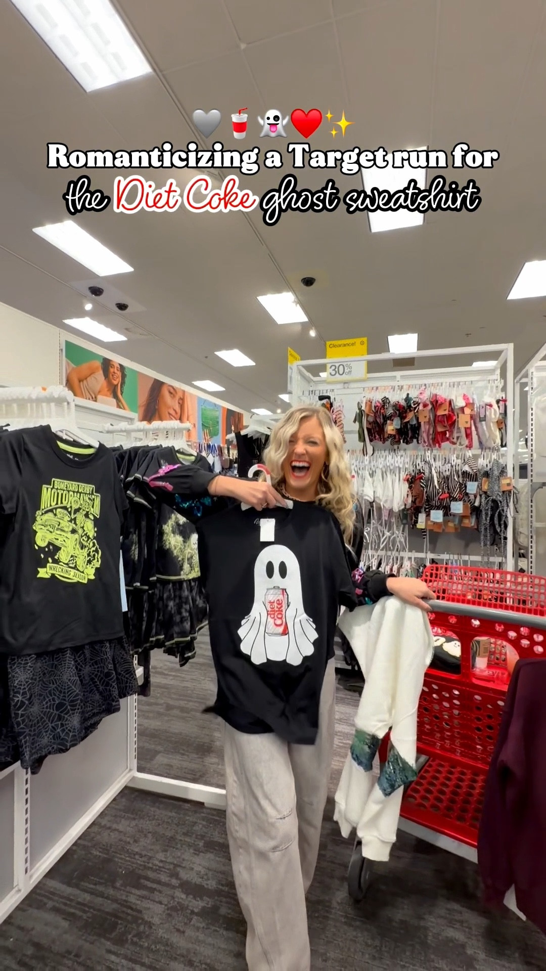 Diet Coke Ghost shirt! 😍 Target Circle week is so good! 40% off sweaters and 25% on sweatshirts! ♥️

#LTKFindsUnder100 #LTKStyleTip #LTKFindsUnder50