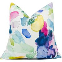 Bluebellgray - Palette Bright Colourful Abstract Watercolour Strokes Cushion Cover Handmade Throw Pillow Designer Home Décor | Etsy (UK)