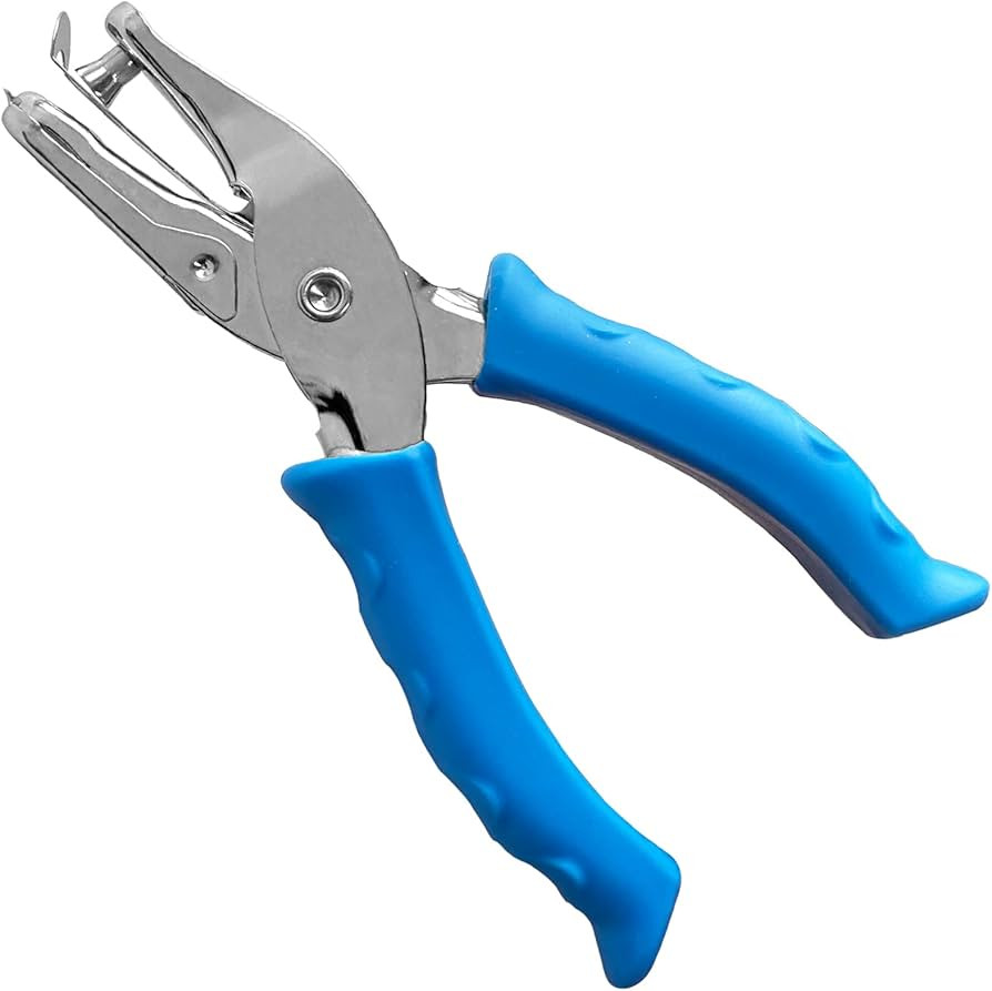 Single Hole Punch 1/4” Hole Puncher for Crafts, One Hole Paper Punch with Blue Soft Grip Handle... | Amazon (US)