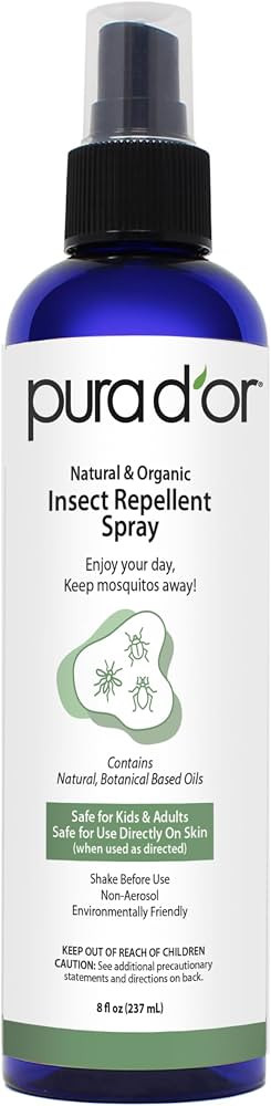 PURA D'OR Natural & Organic Insect Repellent Spray \u2013 DEET-Free Outdoor Spray with Citronella... | Amazon (US)