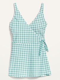 V-Neck Wrap-Front One-Piece Swimsuit Dress for Women | Old Navy (US)
