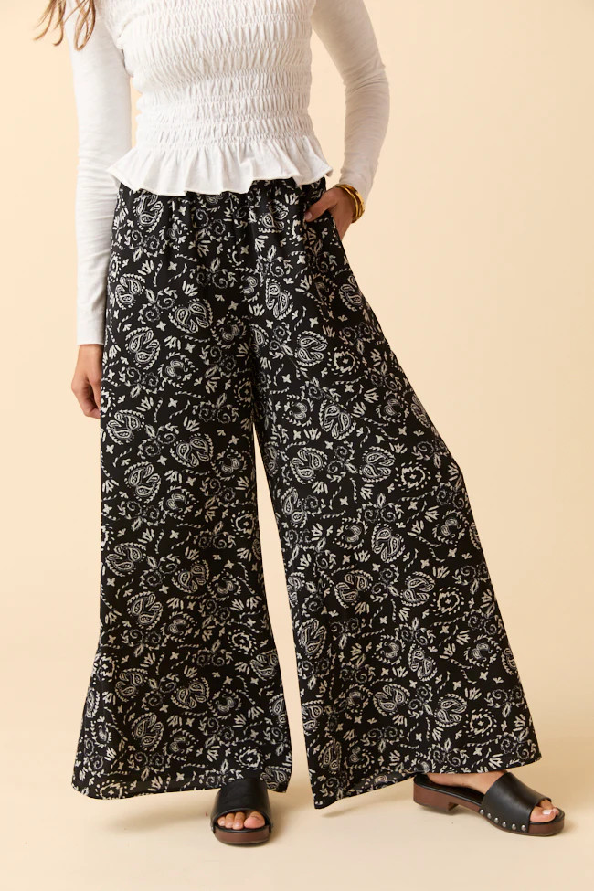 Carmen Printed Wide Leg Pants | Pink Lily