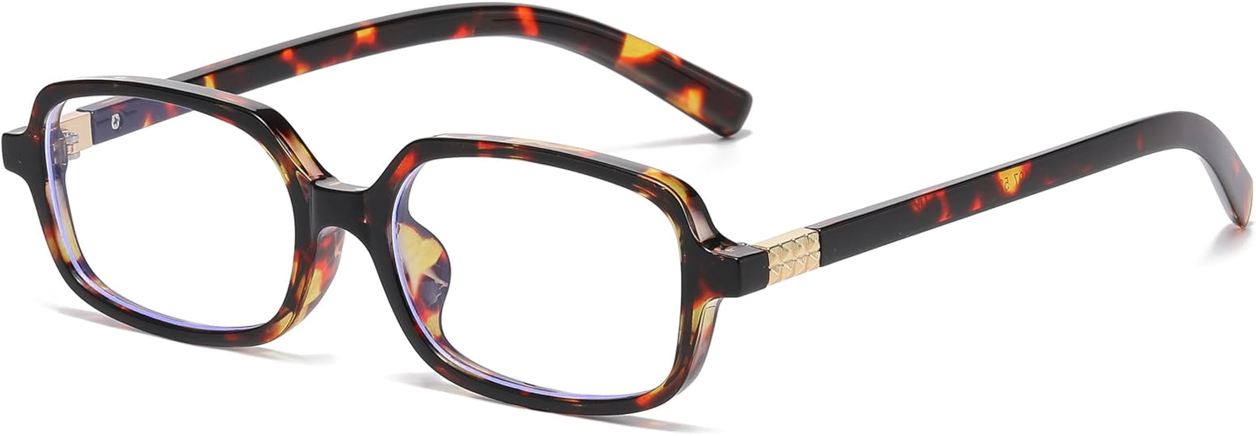 Retro Rectangle Glasses for Women Men Small Square Blue Light Blocking Glasses Vintage Eyeglasses | Amazon (US)