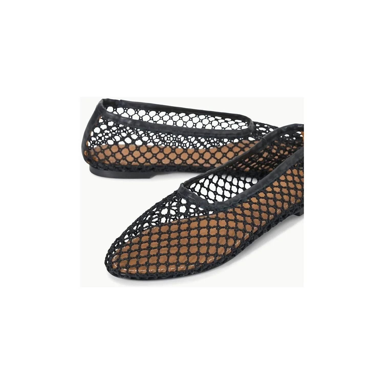 Alba Ballet Flat Netting In Black | Shop Simon