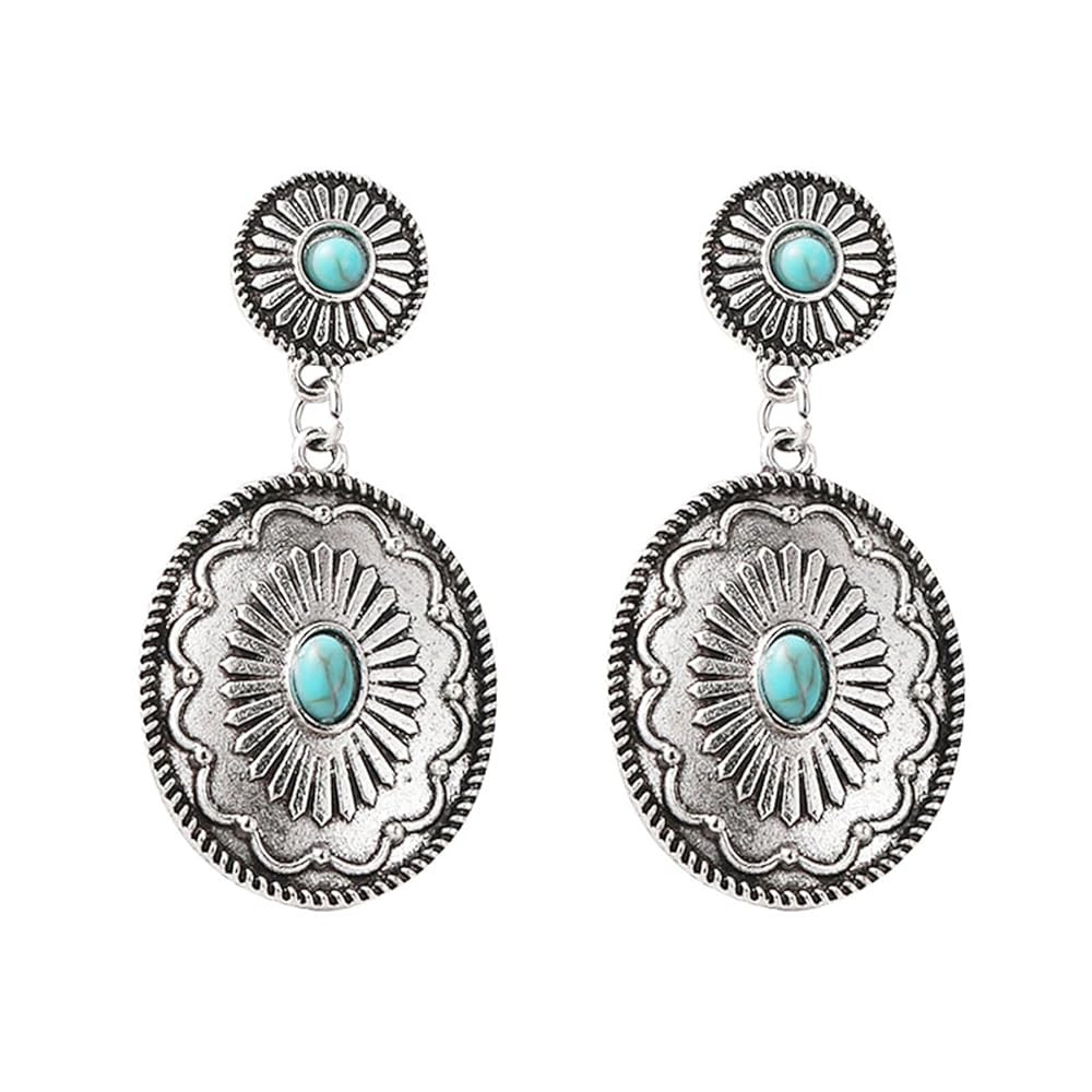 Handmade Turquoise Earrings for Women Delicate Vintage Bohemian Tribal Ethnic Beaded Western Azte... | Amazon (US)