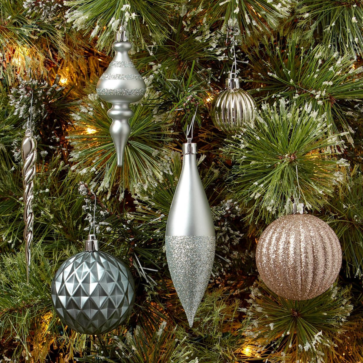 40ct Plastic Finial Christmas Tree Ornament Set - Wondershop™ | Target