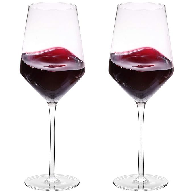 Hand Blown Crystal Wine Glasses - Bella Vino Classy Red/White Wine Glass Made from 100% Lead Free... | Amazon (US)