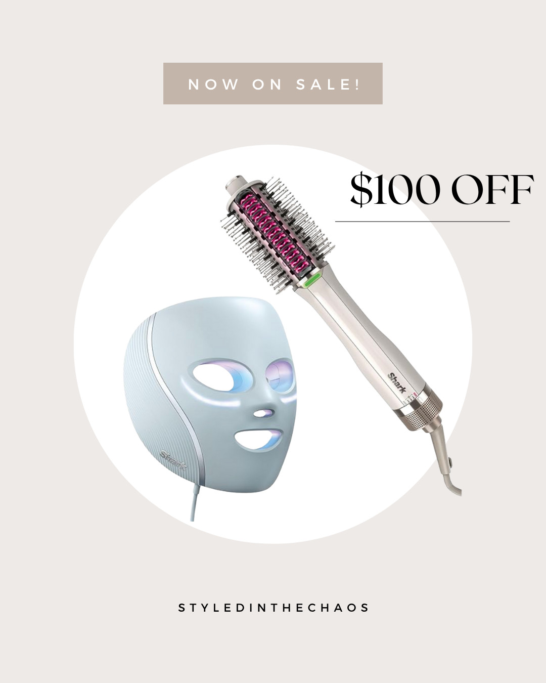 Shark CryoGlow Blue Frost LED Face Mask  and SmoothStyle Heated Comb & Blow Dryer Brush with Under-Eye Cooling now on sale $100 off 

 #LTKSaleAlert #LTKBeauty
